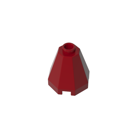 Gobricks,Cone 2 x 2 x 1 2/3 Octagonal, Open Stud,6039