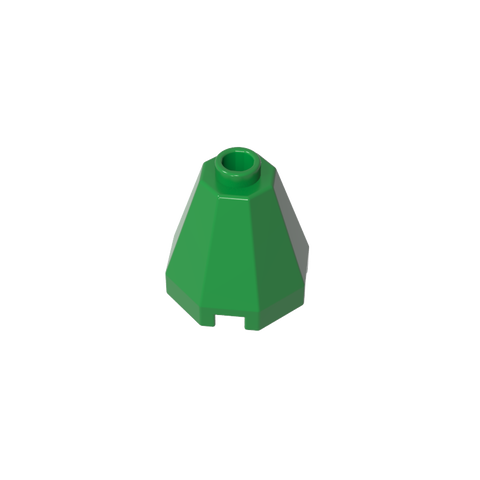 Gobricks,Cone 2 x 2 x 1 2/3 Octagonal, Open Stud,6039