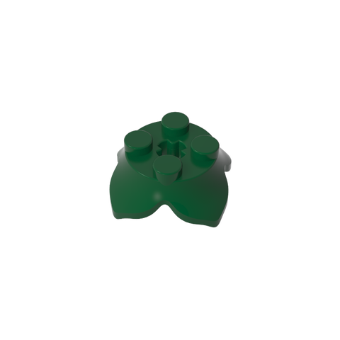 Gobricks,Plate Round 2 x 2 x 2/3 with + Axle Hole and 4 Leaf Extensions,15469