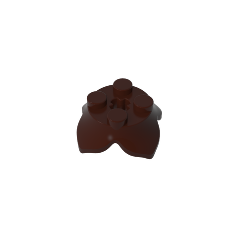 Gobricks,Plate Round 2 x 2 x 2/3 with + Axle Hole and 4 Leaf Extensions,15469