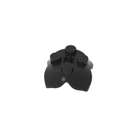 Gobricks,Plate Round 2 x 2 x 2/3 with + Axle Hole and 4 Leaf Extensions,15469