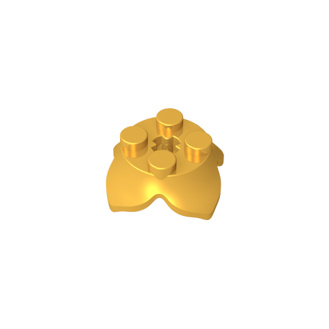 Gobricks,Plate Round 2 x 2 x 2/3 with + Axle Hole and 4 Leaf Extensions,15469