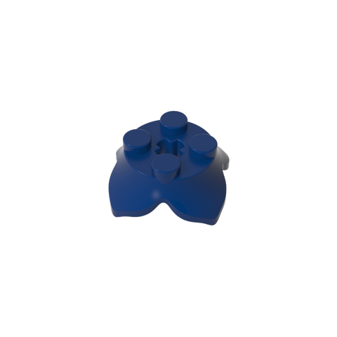 Gobricks,Plate Round 2 x 2 x 2/3 with + Axle Hole and 4 Leaf Extensions,15469