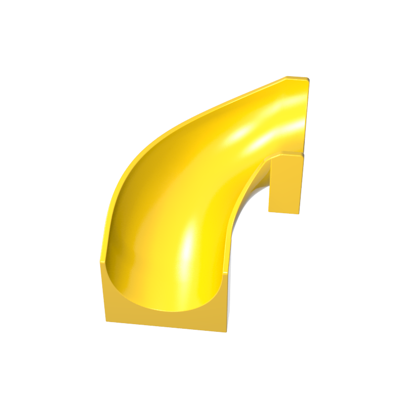 Gobricks,Slide Curved Left 90°,28387