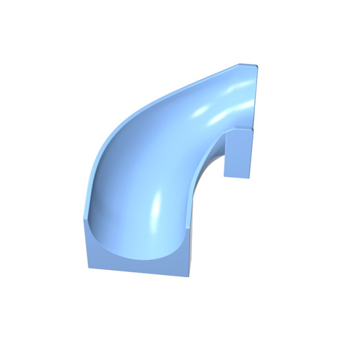 Gobricks,Slide Curved Left 90°,28387
