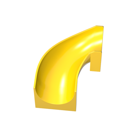 Gobricks,Slide Curved Left 90°,28387