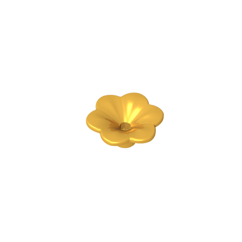 Gobricks,Plant, Outdoor Accessory Kit, Flower with 6 Rounded Petals and Pin,95831,93081d