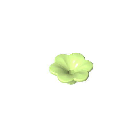 Gobricks,Plant, Outdoor Accessory Kit, Flower with 6 Rounded Petals and Pin,95831,93081d