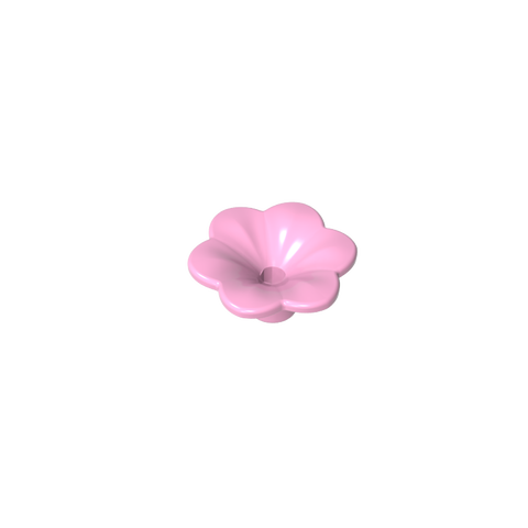Gobricks,Plant, Outdoor Accessory Kit, Flower with 6 Rounded Petals and Pin,95831,93081d