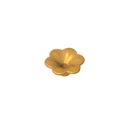 Gobricks,Plant, Outdoor Accessory Kit, Flower with 6 Rounded Petals and Pin,95831,93081d