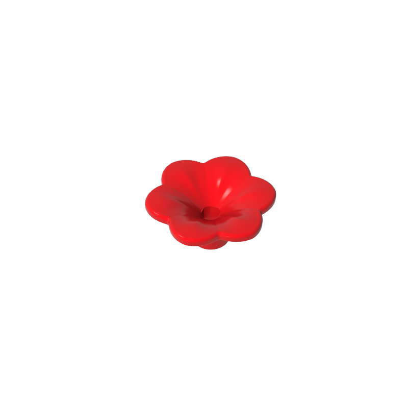 Gobricks,Plant, Outdoor Accessory Kit, Flower with 6 Rounded Petals and Pin,95831,93081d
