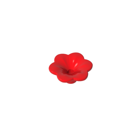 Gobricks,Plant, Outdoor Accessory Kit, Flower with 6 Rounded Petals and Pin,95831,93081d