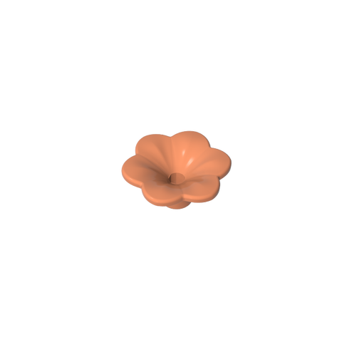 Gobricks,Plant, Outdoor Accessory Kit, Flower with 6 Rounded Petals and Pin,95831,93081d