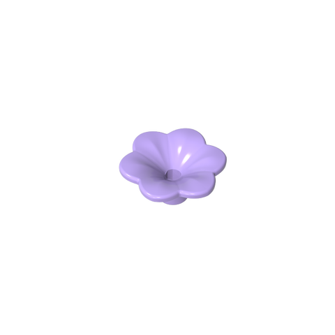 Gobricks,Plant, Outdoor Accessory Kit, Flower with 6 Rounded Petals and Pin,95831,93081d