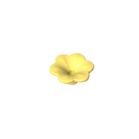 Gobricks,Plant, Outdoor Accessory Kit, Flower with 6 Rounded Petals and Pin,95831,93081d
