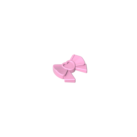 Gobricks,Headwear Accessory Bow with Heart, Long Ribbon and Pin,gds2060,11618