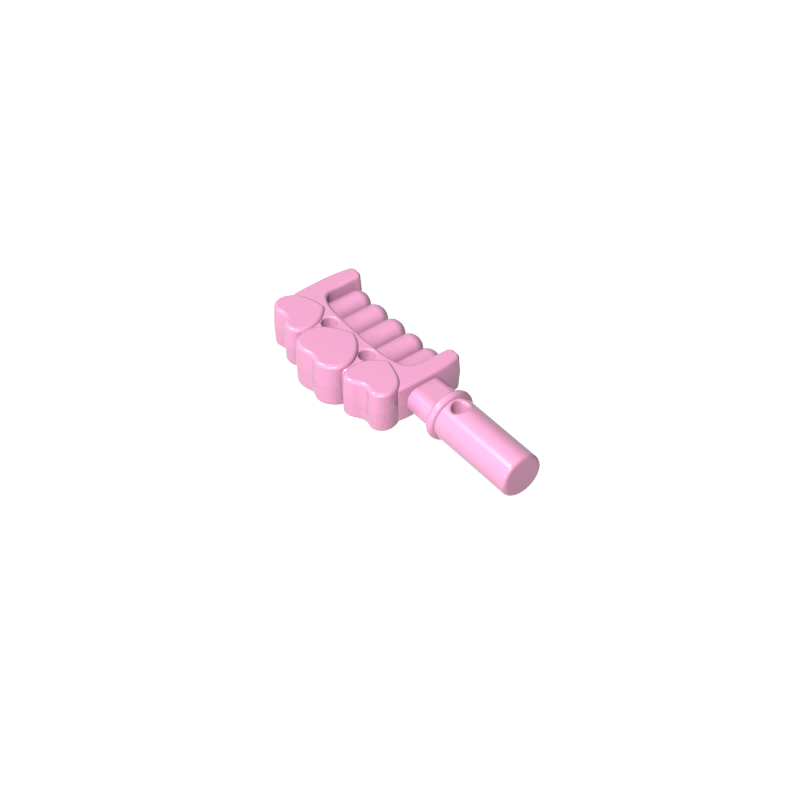 Gobricks,Equipment Comb with Handle and 3 Hearts [Hair Accessory],96482