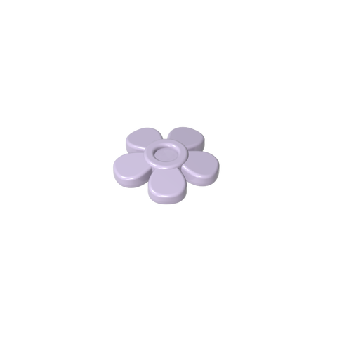 Gobricks,Headwear Accessory Flower with 5 Smooth Petals and Pin,96483