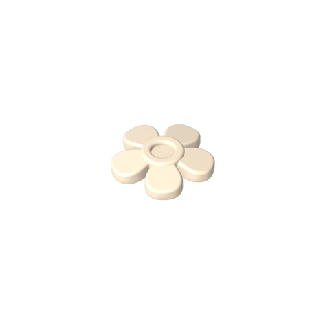 Gobricks,Headwear Accessory Flower with 5 Smooth Petals and Pin,96483