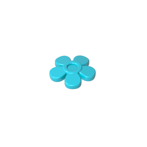 Gobricks,Headwear Accessory Flower with 5 Smooth Petals and Pin,96483