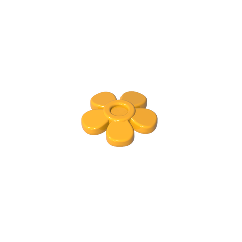 Gobricks,Headwear Accessory Flower with 5 Smooth Petals and Pin,96483