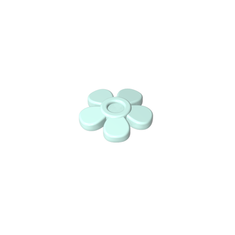 Gobricks,Headwear Accessory Flower with 5 Smooth Petals and Pin,96483