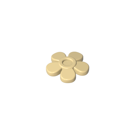 Gobricks,Headwear Accessory Flower with 5 Smooth Petals and Pin,96483