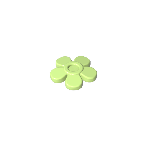Gobricks,Headwear Accessory Flower with 5 Smooth Petals and Pin,96483