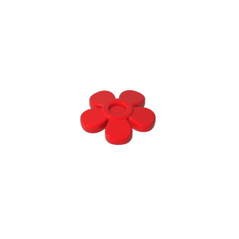 Gobricks,Headwear Accessory Flower with 5 Smooth Petals and Pin,96483
