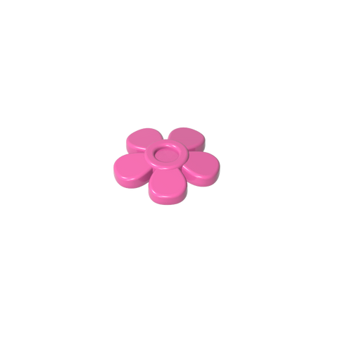 Gobricks,Headwear Accessory Flower with 5 Smooth Petals and Pin,96483