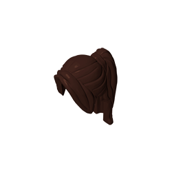 Minifig Hair Ponytail Long with Side Bangs,62696