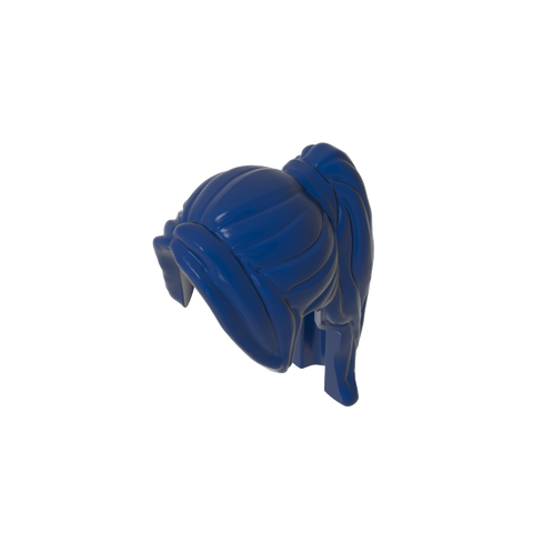Gobricks,Minifig Hair Ponytail Long with Side Bangs,62696