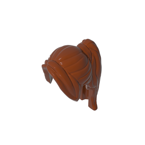 Gobricks,Minifig Hair Ponytail Long with Side Bangs,62696