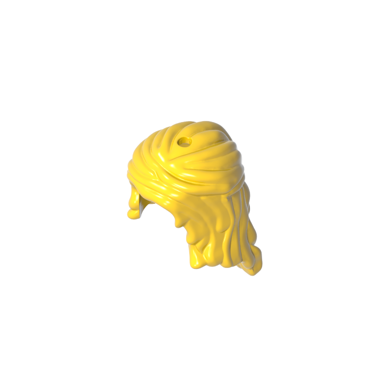 Gobricks,Minidoll Hair Long Wavy, Partially Tied Back [2 Holes],92258