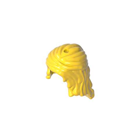 Gobricks,Minidoll Hair Long Wavy, Partially Tied Back [2 Holes],92258