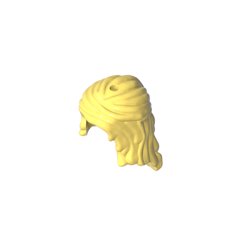 Gobricks,Minidoll Hair Long Wavy, Partially Tied Back [2 Holes],92258