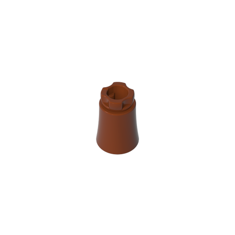Gobricks,Plant, Palm Tree Trunk - Short Connector, Axle Hole with 2 Inside Prongs,6135,6135a