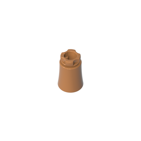 Gobricks,Plant, Palm Tree Trunk - Short Connector, Axle Hole with 2 Inside Prongs,6135,6135a