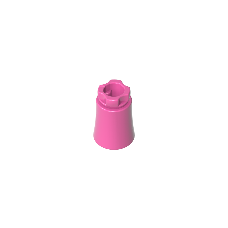 Gobricks,Plant, Palm Tree Trunk - Short Connector, Axle Hole with 2 Inside Prongs,6135,6135a