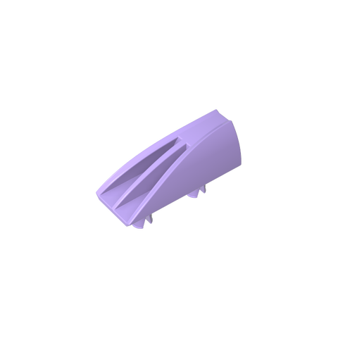 Gobricks,Fairing 1 x 4 Side Flaring Intake with Two Pins,30647