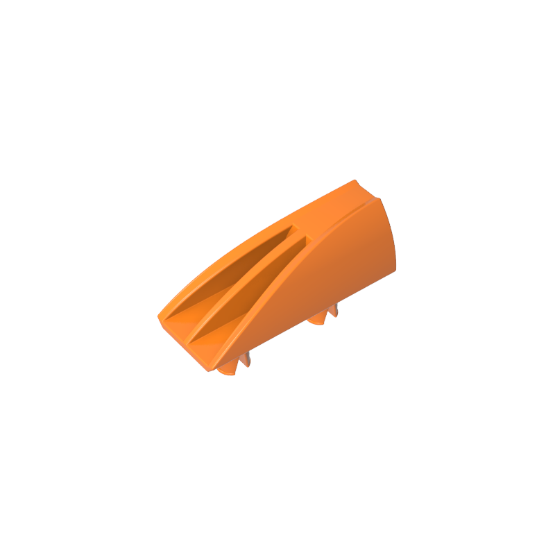 Gobricks,Fairing 1 x 4 Side Flaring Intake with Two Pins,30647