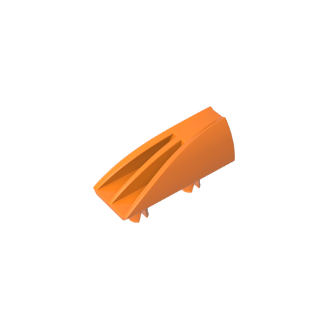 Gobricks,Fairing 1 x 4 Side Flaring Intake with Two Pins,30647
