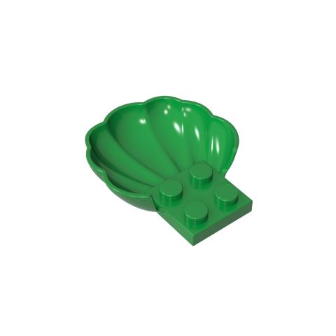 Gobricks,Animal Body Part, Clam/ Scallop Half Shell with 4 Studs,18970