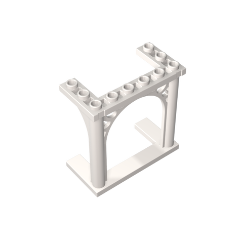 Gobricks,Panel 1 x 6 x 7 with 2 Columns and Arch,19063
