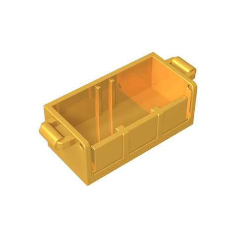 Gobricks,Treasure Chest Bottom with Rear Slots,gds2100