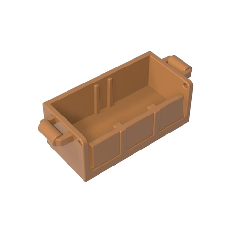 Gobricks,Treasure Chest Bottom with Rear Slots,gds2100