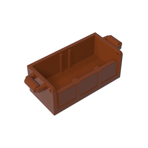 Gobricks,Treasure Chest Bottom with Rear Slots,gds2100