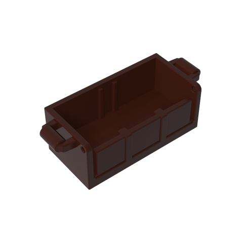Gobricks,Treasure Chest Bottom with Rear Slots,gds2100