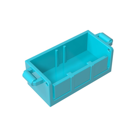 Gobricks,Treasure Chest Bottom with Rear Slots,gds2100