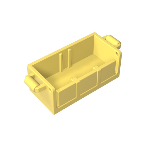 Gobricks,Treasure Chest Bottom with Rear Slots,gds2100